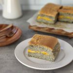 黑芝麻金沙古早味蛋糕 Taiwanese Castella Cake with Black Sesame & Salted Egg Yolk