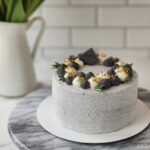 黑芝麻白玉戚風 Black Sesame Chiffon with Mini Tang Yuan