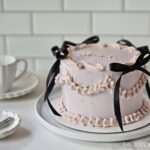 韓系蝴蝶結復古蛋糕 Pink Ribbon Chiffon Cake